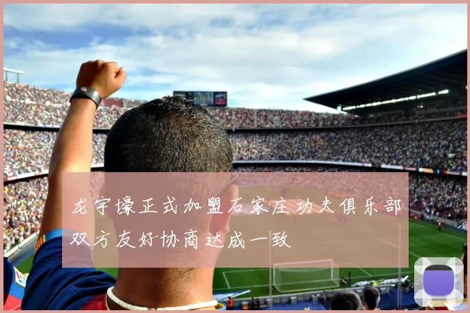 龙宇壕正式加盟石家庄功夫俱乐部双方友好协商达成一致